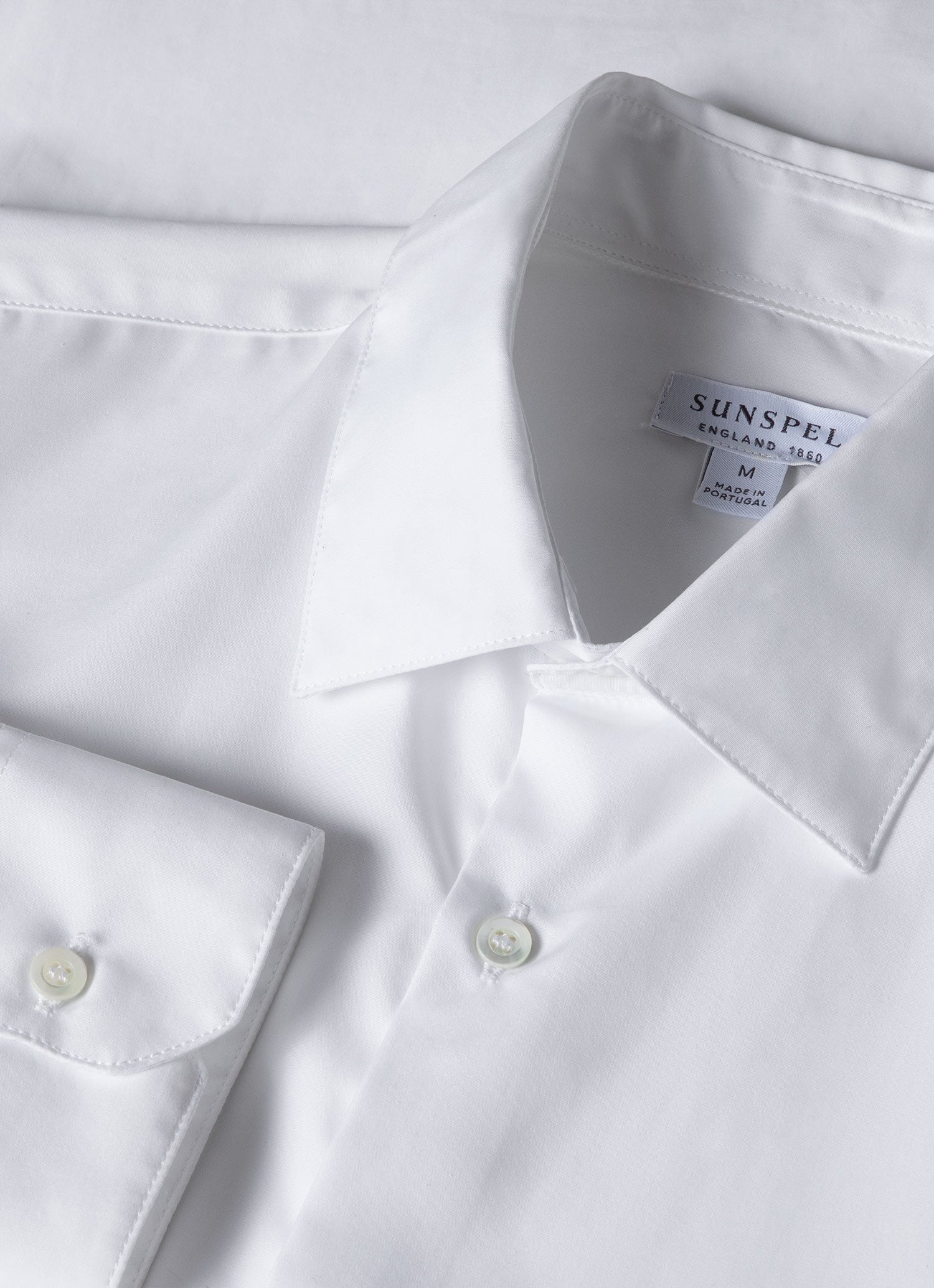 Men's Sea Island Cotton Shirt in White Sunspel