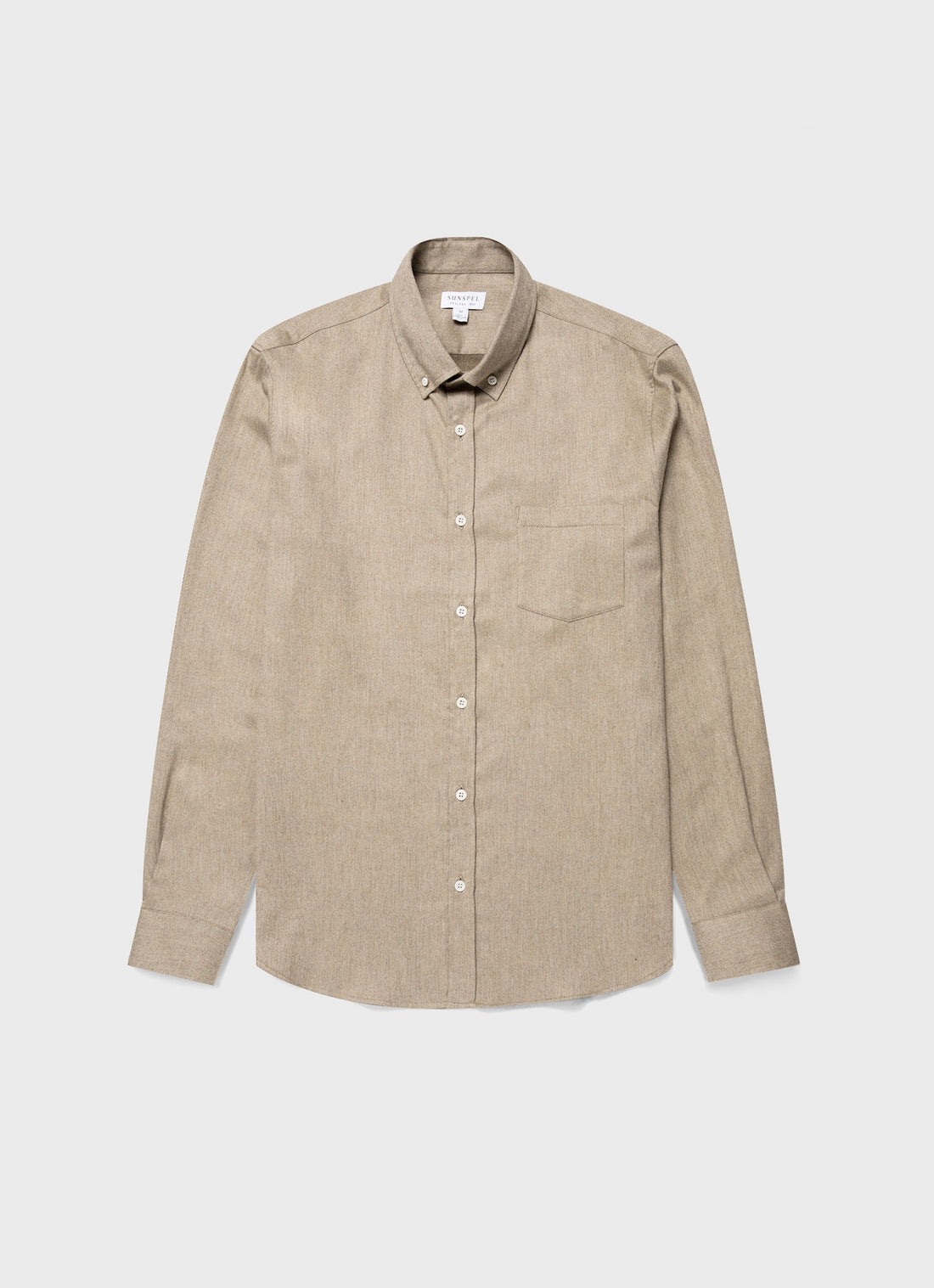 Men's Button Down Flannel Shirt in Sandstone