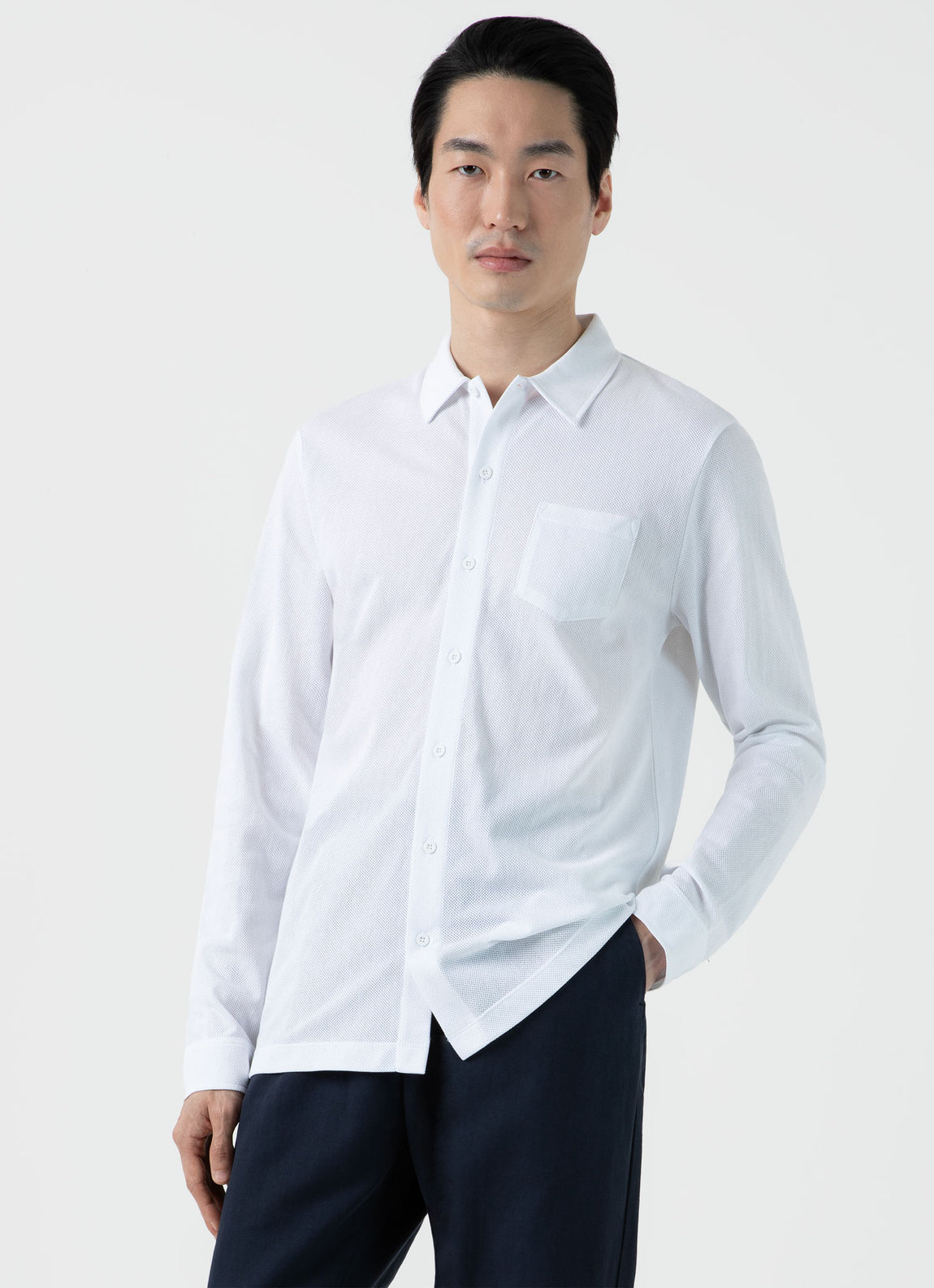 Men's Riviera Shirt in White | Sunspel