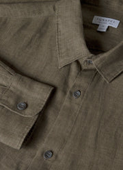 Men's Linen Shirt in Dusk Green