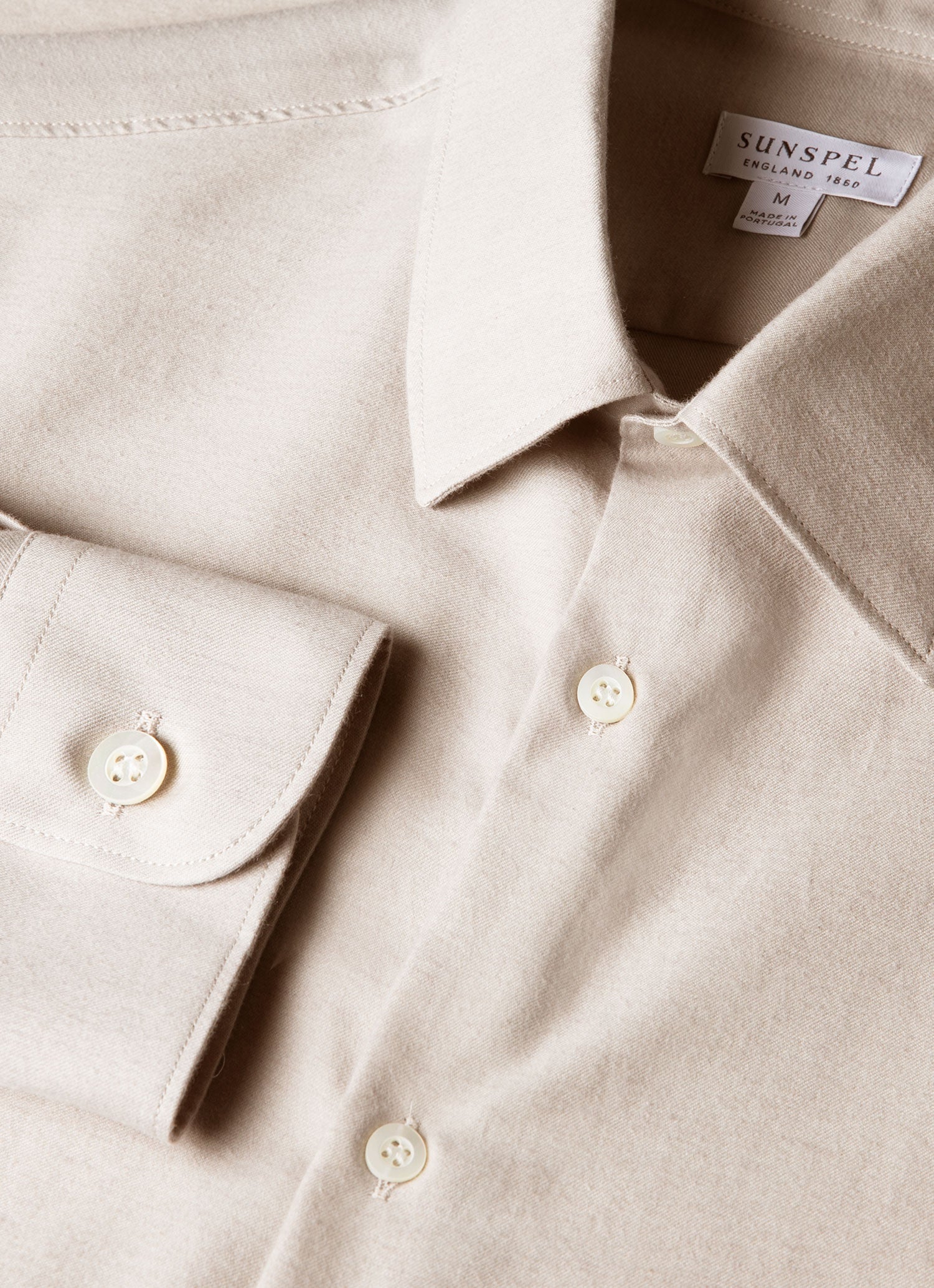 Men's Cotton Cashmere Shirt in Ash | Sunspel