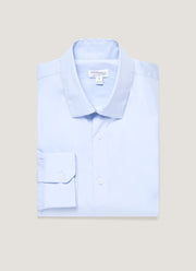 Men's Cotton Stretch Shirt in Light Blue