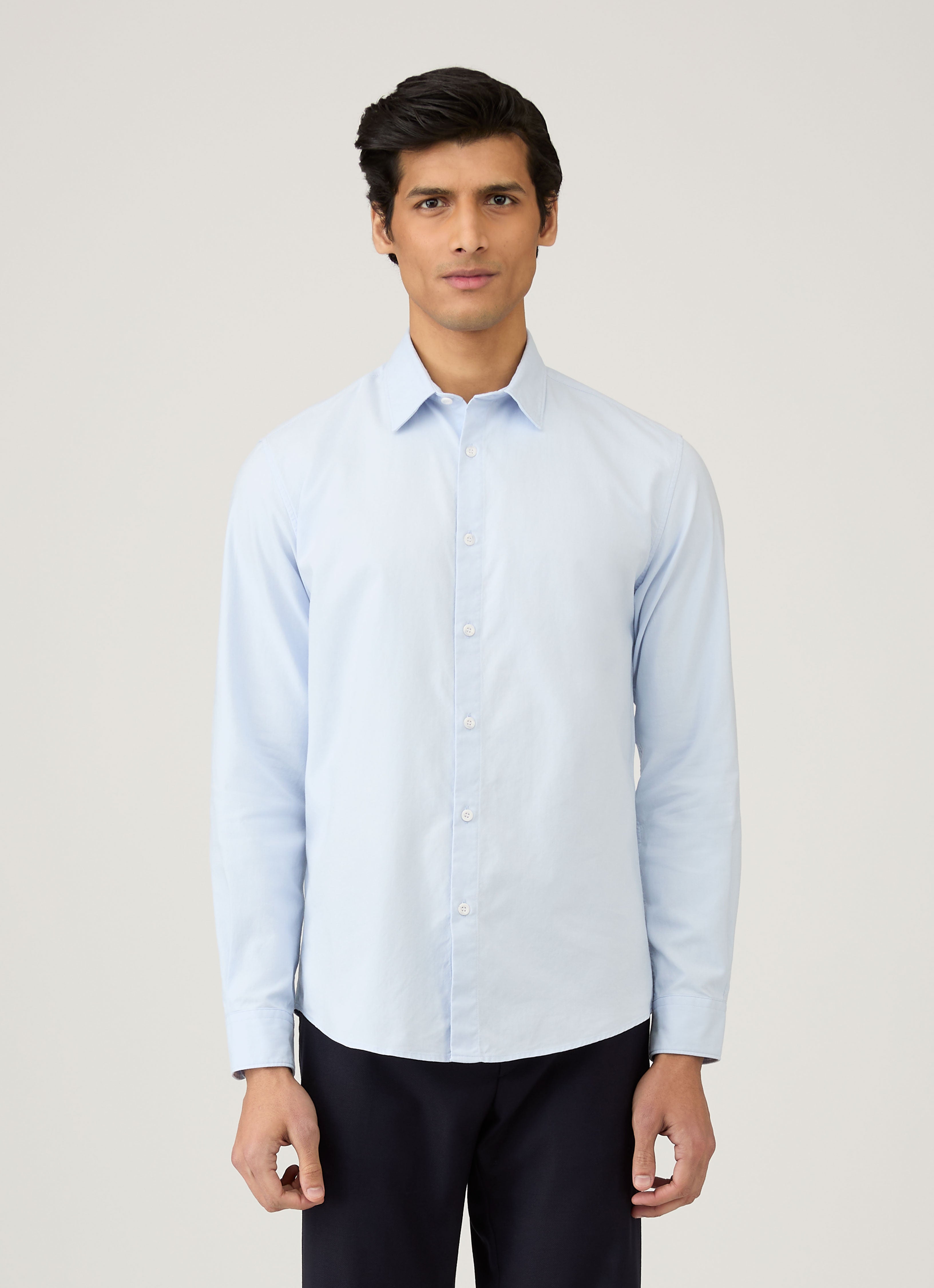 Men's Oxford Shirt in Light Blue | Sunspel