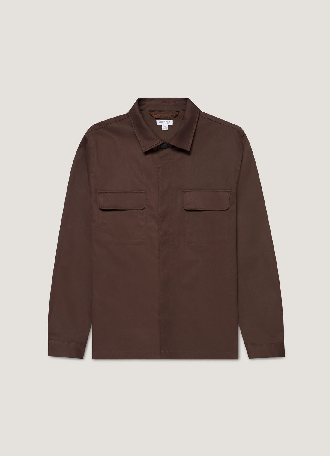 Men's Cotton Cashmere Overshirt in Truffle