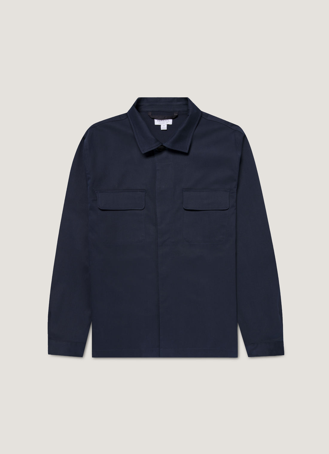 Men's Cotton Cashmere Overshirt in Navy
