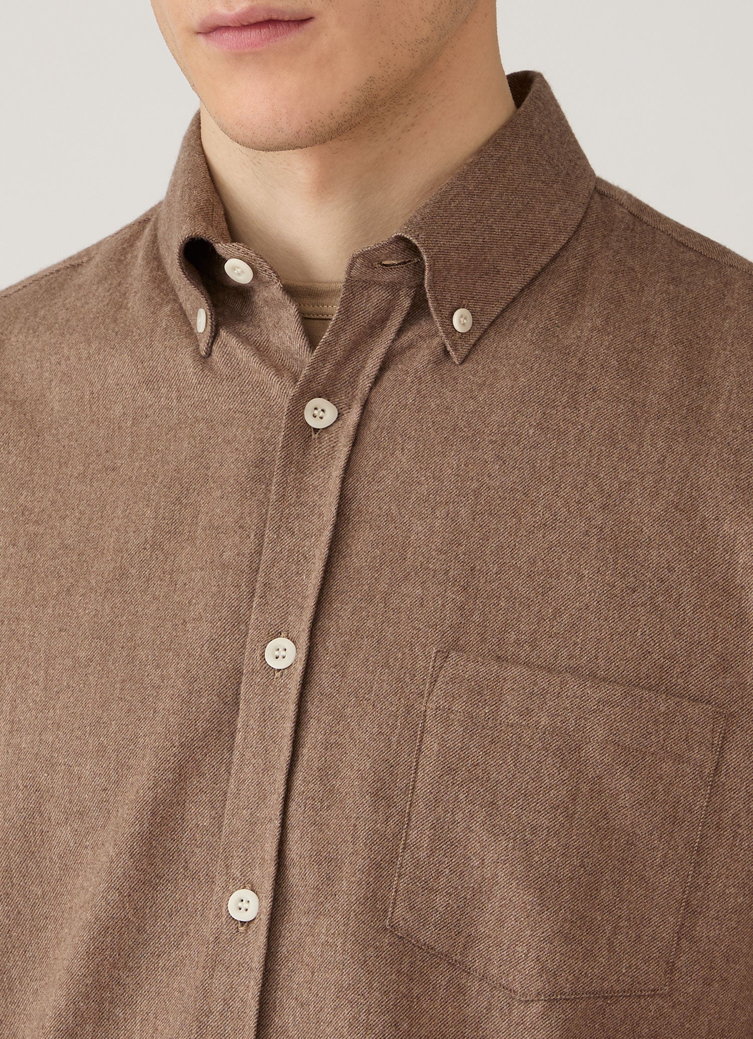 Men's Button Down Flannel Shirt in Cedar