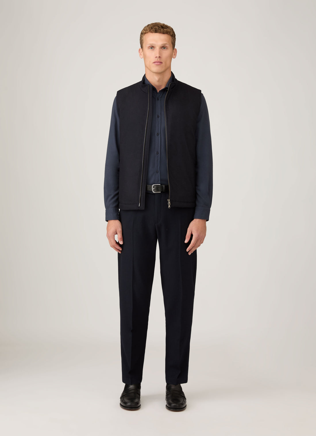 Men's Button Down Flannel Shirt in Navy