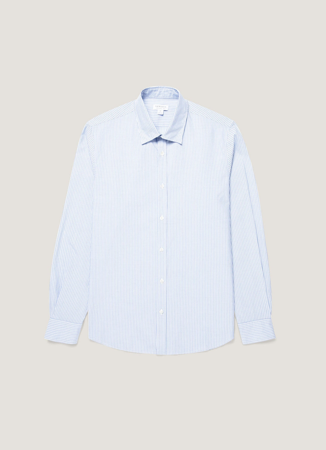 Men's Poplin Shirt in White/Blue/Navy