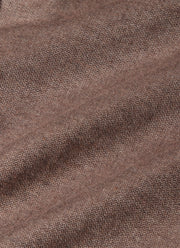 Men's Cotton Cashmere Herringbone Shirt in Chestnut Melange