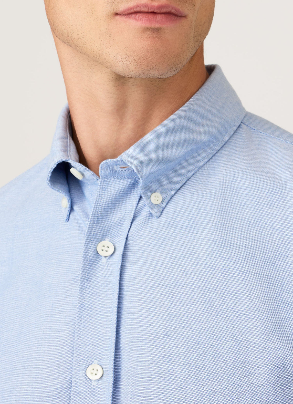 Men's Button Down Oxford Shirt in Mid Blue