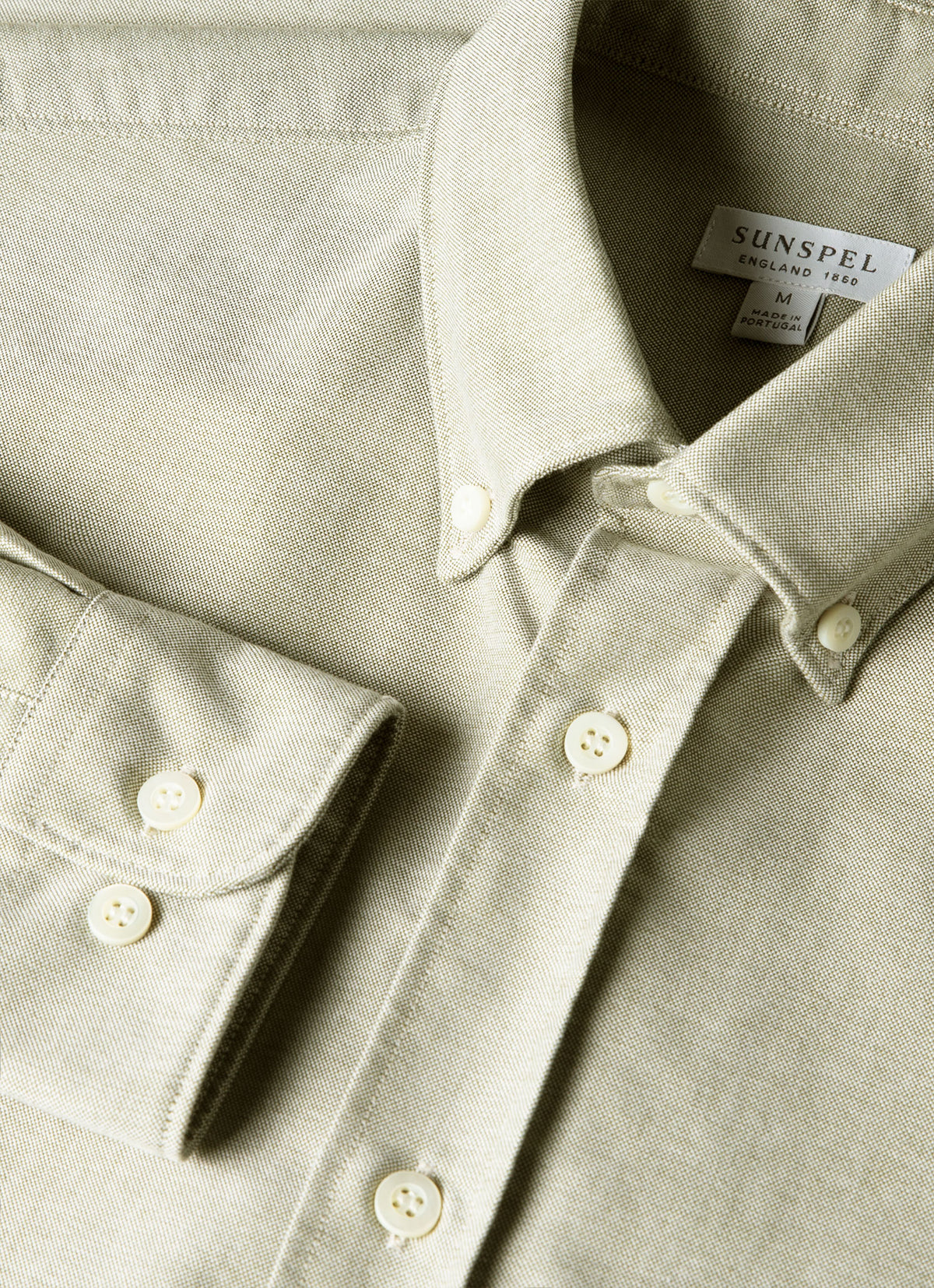 Men's Button Down Oxford Shirt in Light Khaki
