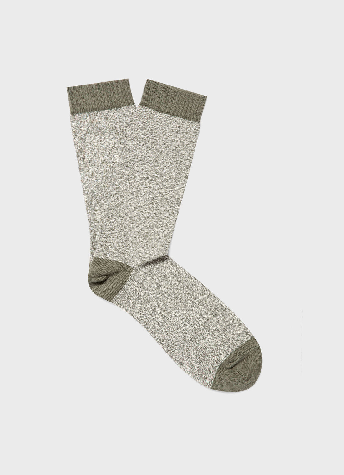 Men's Cotton Socks in Pale Khaki Twist
