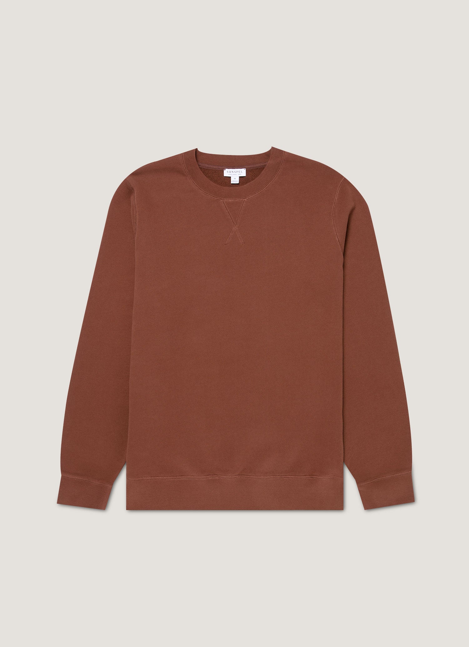 Men's Loopback Sweatshirt in Conker Brown | Sunspel
