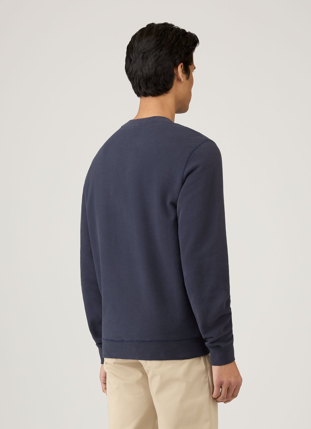 Men's Loopback Sweatshirt in Navy | Sunspel