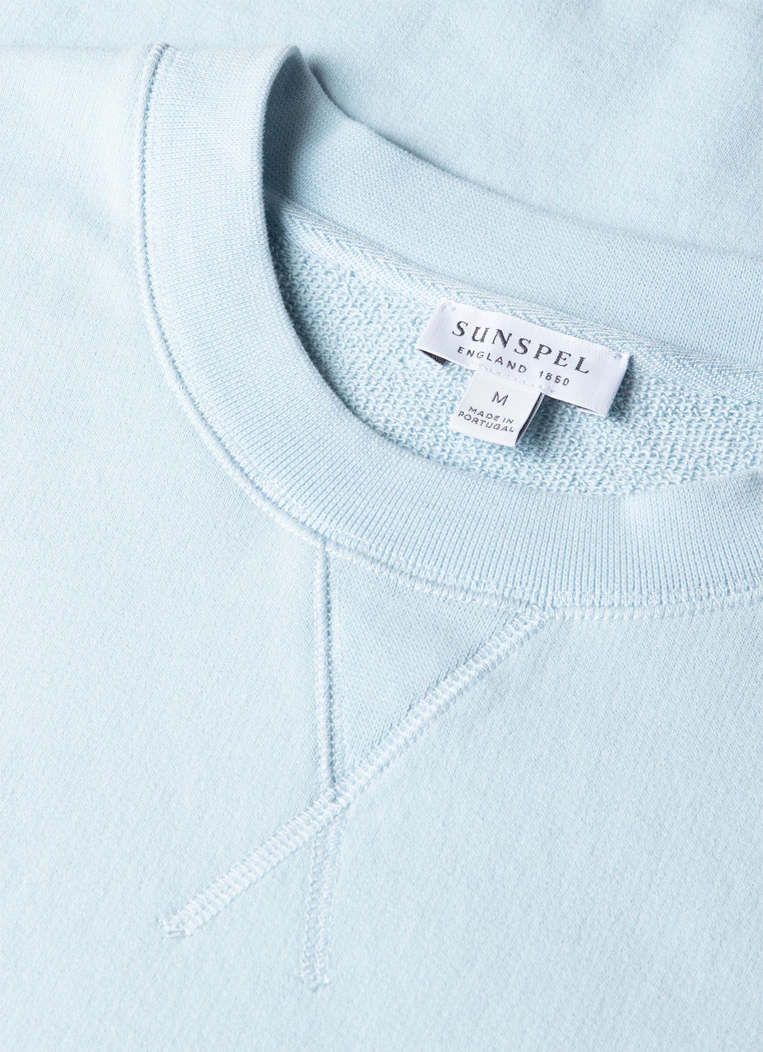 Men's Loopback Sweatshirt in Frost Blue | Sunspel