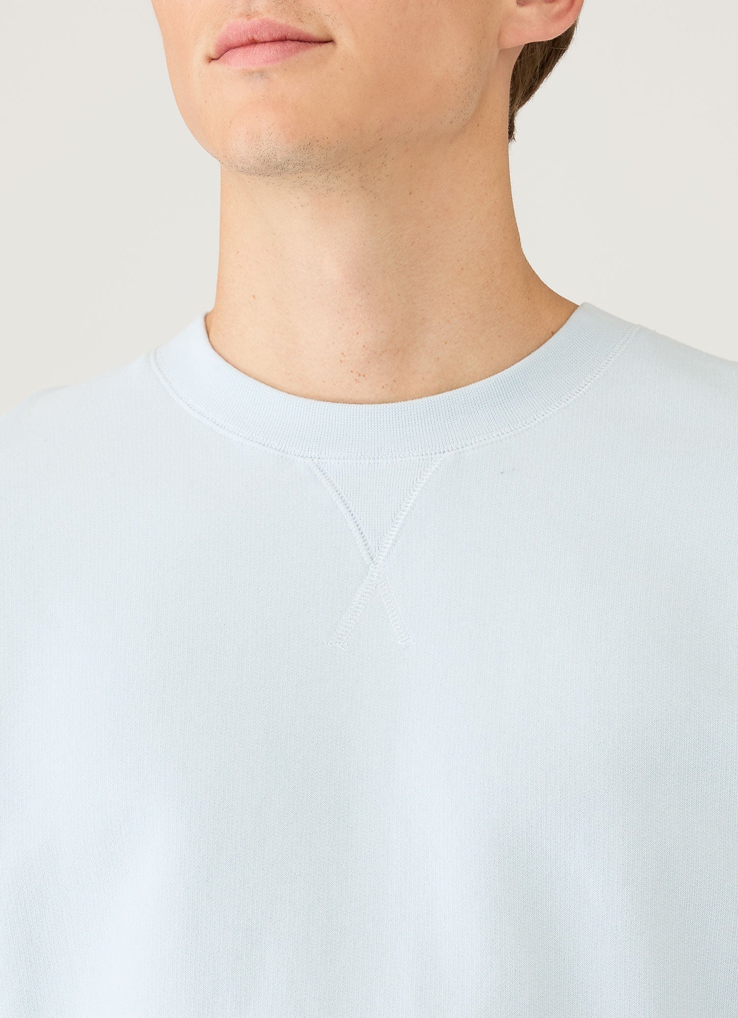 Men's Loopback Sweatshirt in Pastel Blue