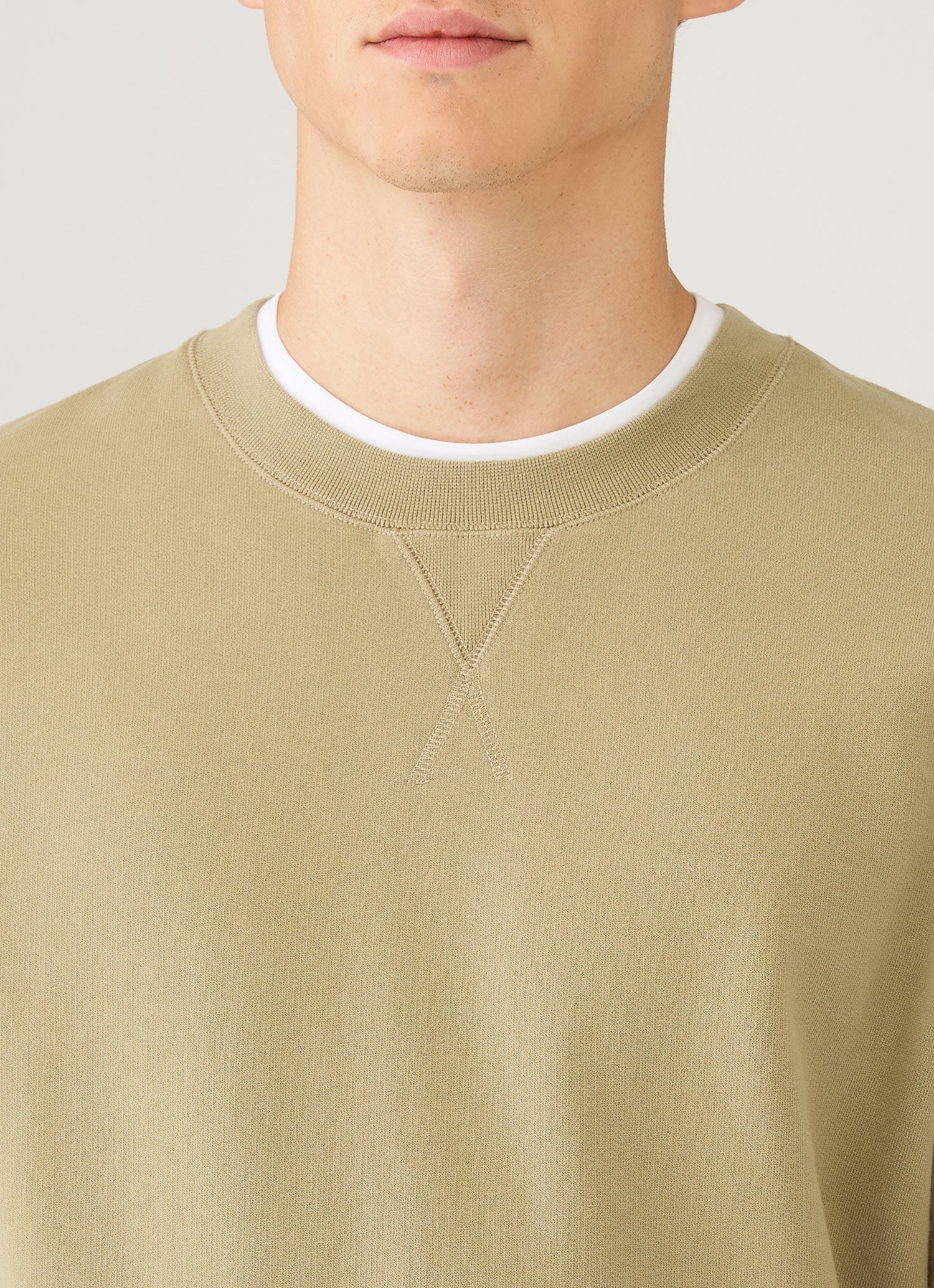 Men's Loopback Sweatshirt in Pistachio | Sunspel