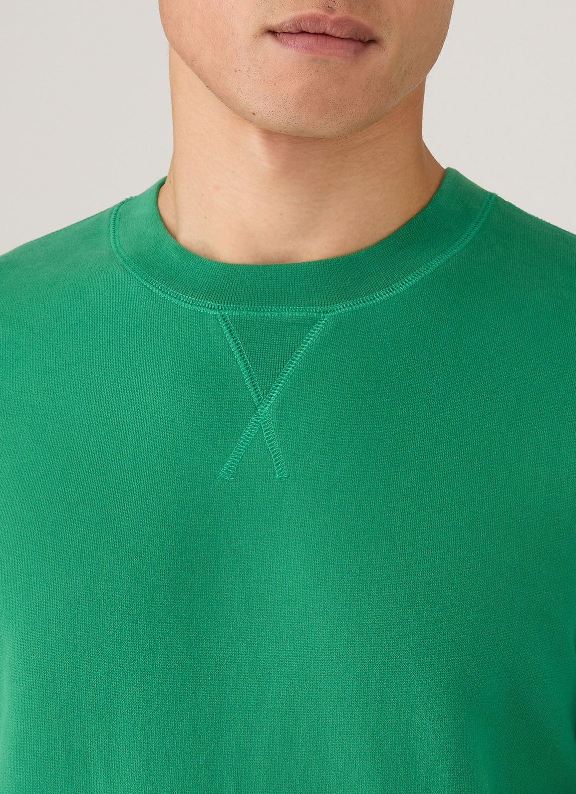 Men's Loopback Sweatshirt in Bright Green