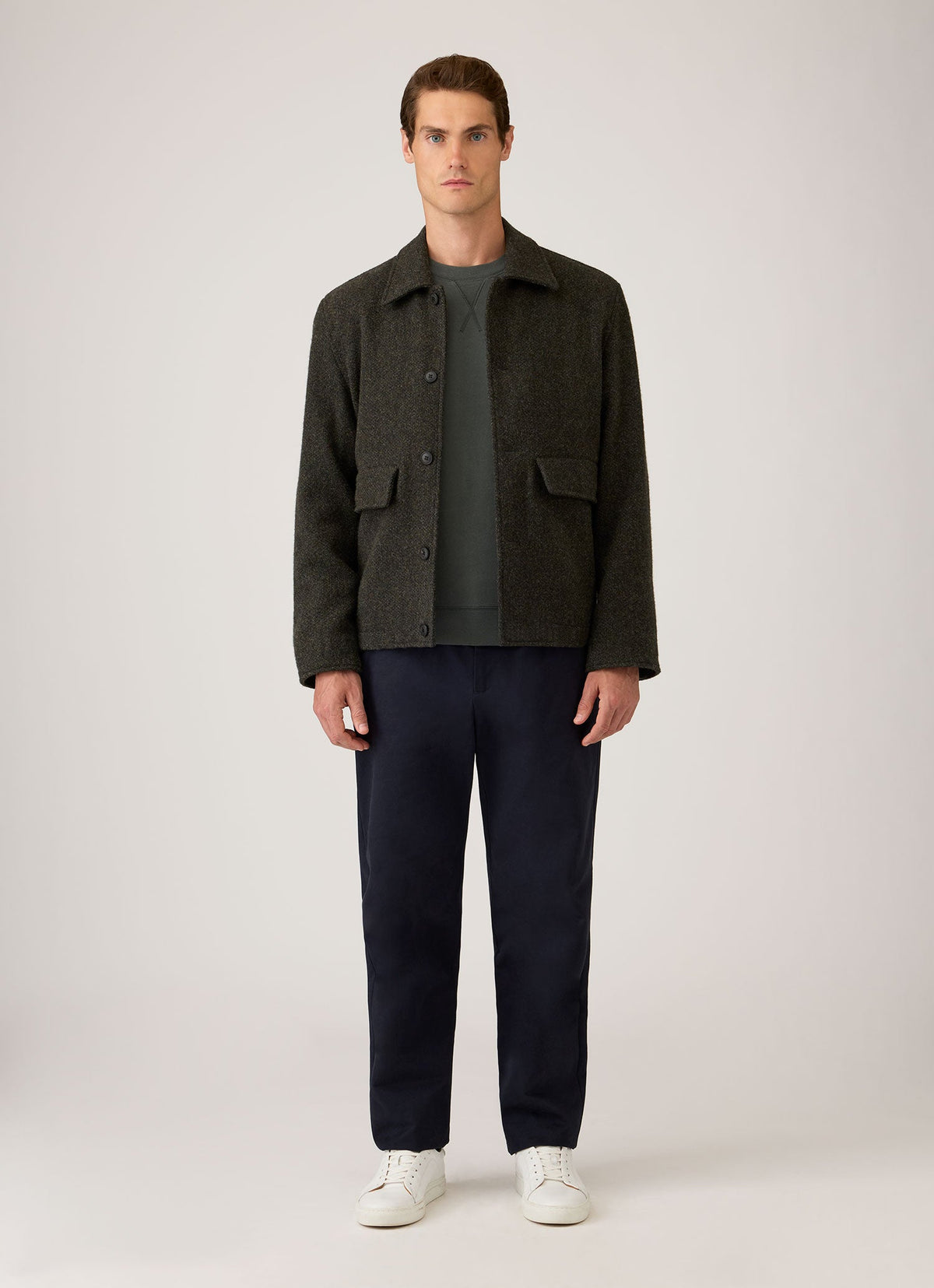 Men's Loopback Sweatshirt in Slate Green