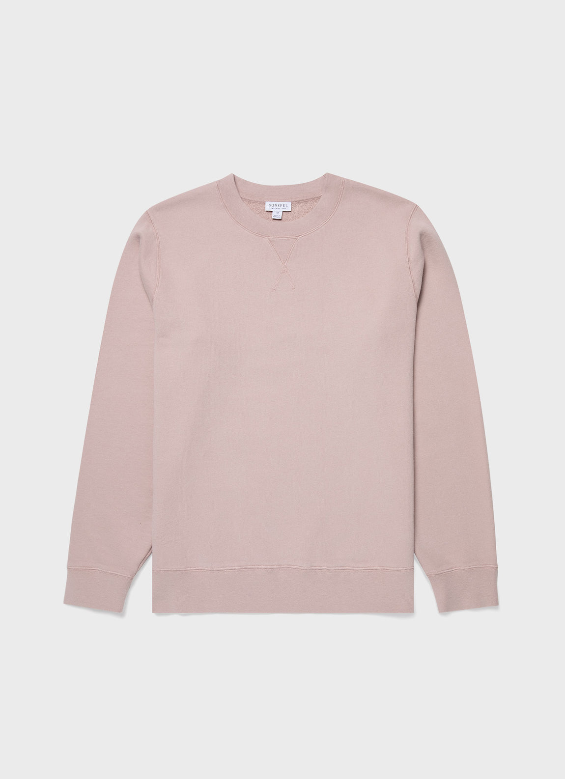 Men's Loopback Sweatshirt in Pale Pink | Sunspel