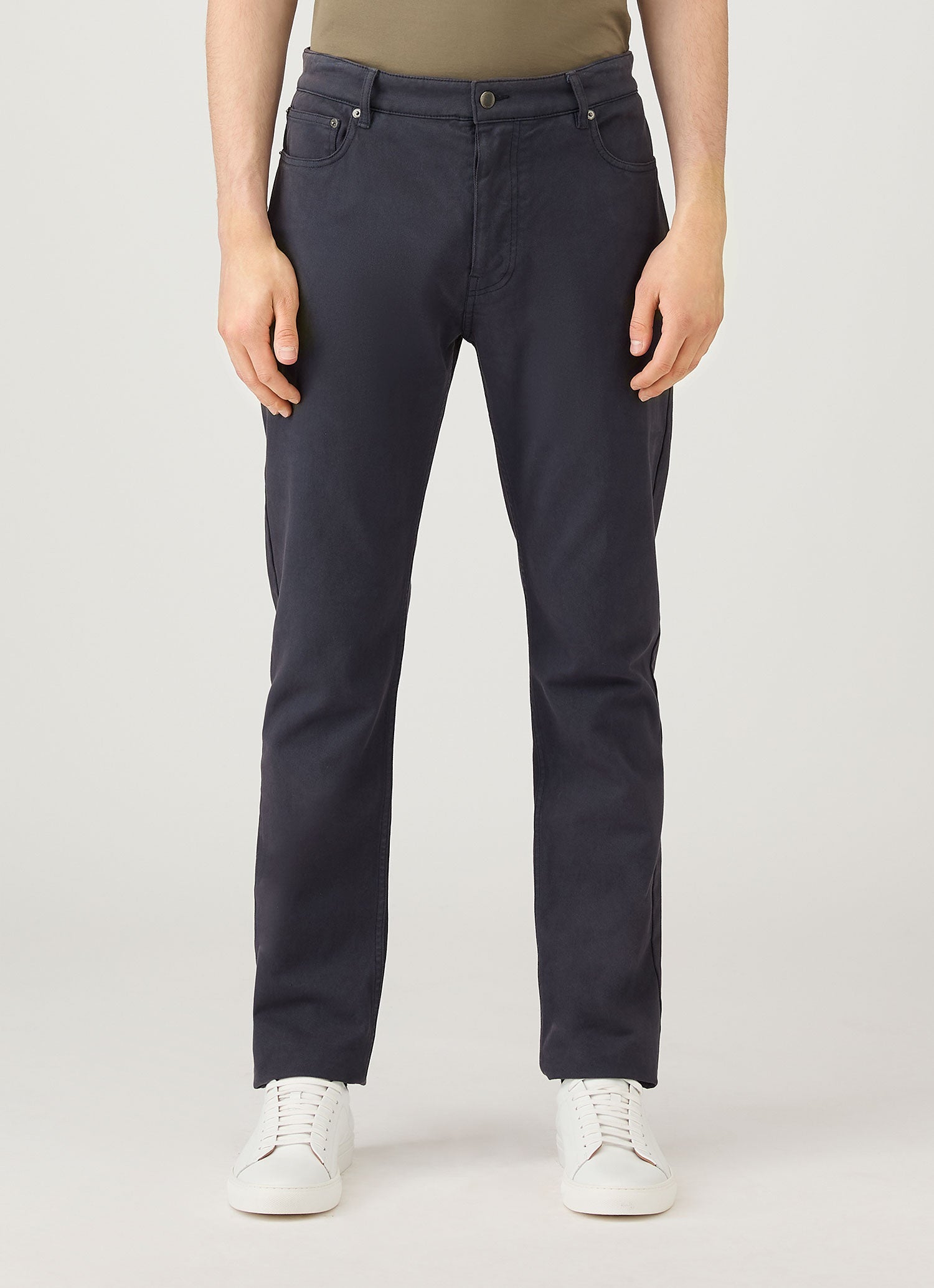 Men's Cotton Drill 5 Pocket Trouser in Navy
