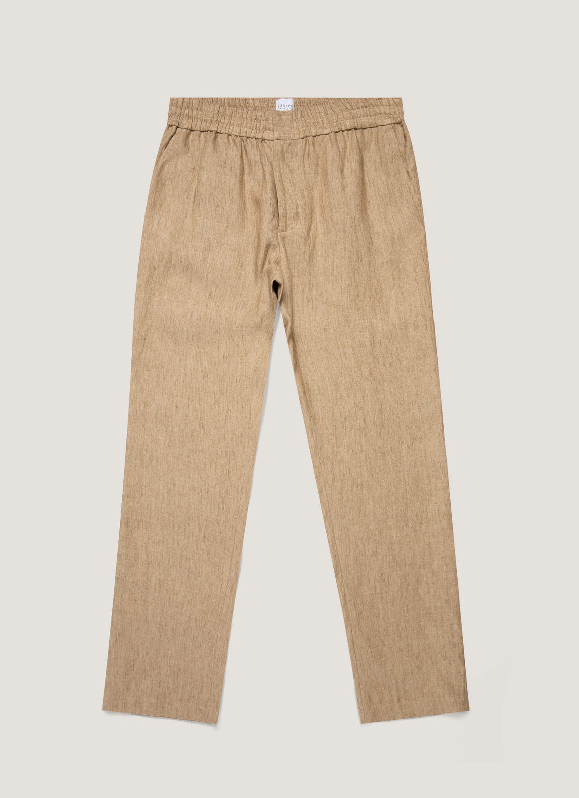 Men's Linen Drawstring Trouser in Dune Melange