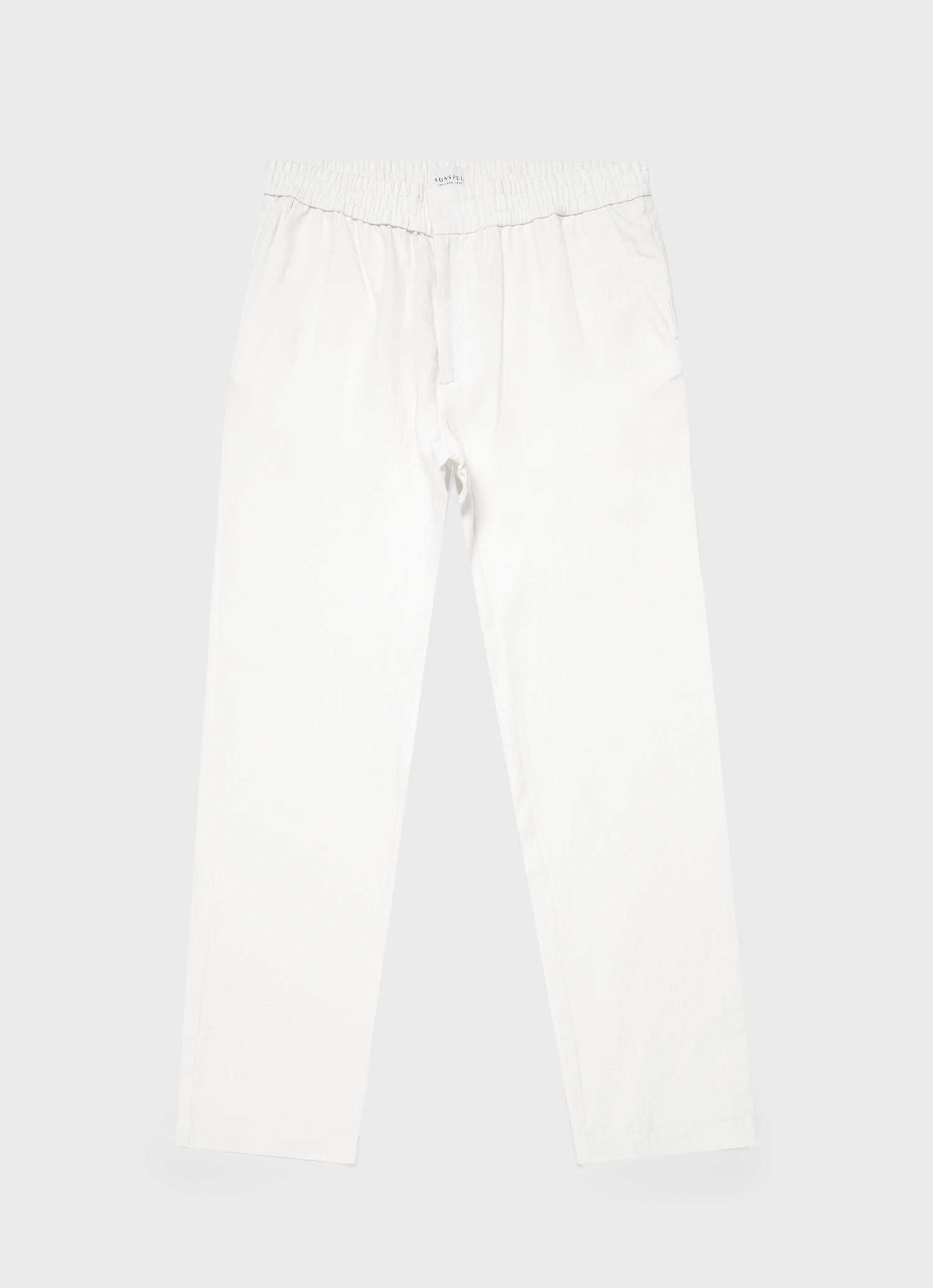 Men's Linen Drawstring Trouser in White