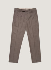 Men's Lightweight Travel Wool Trouser in Light Coffee Melange