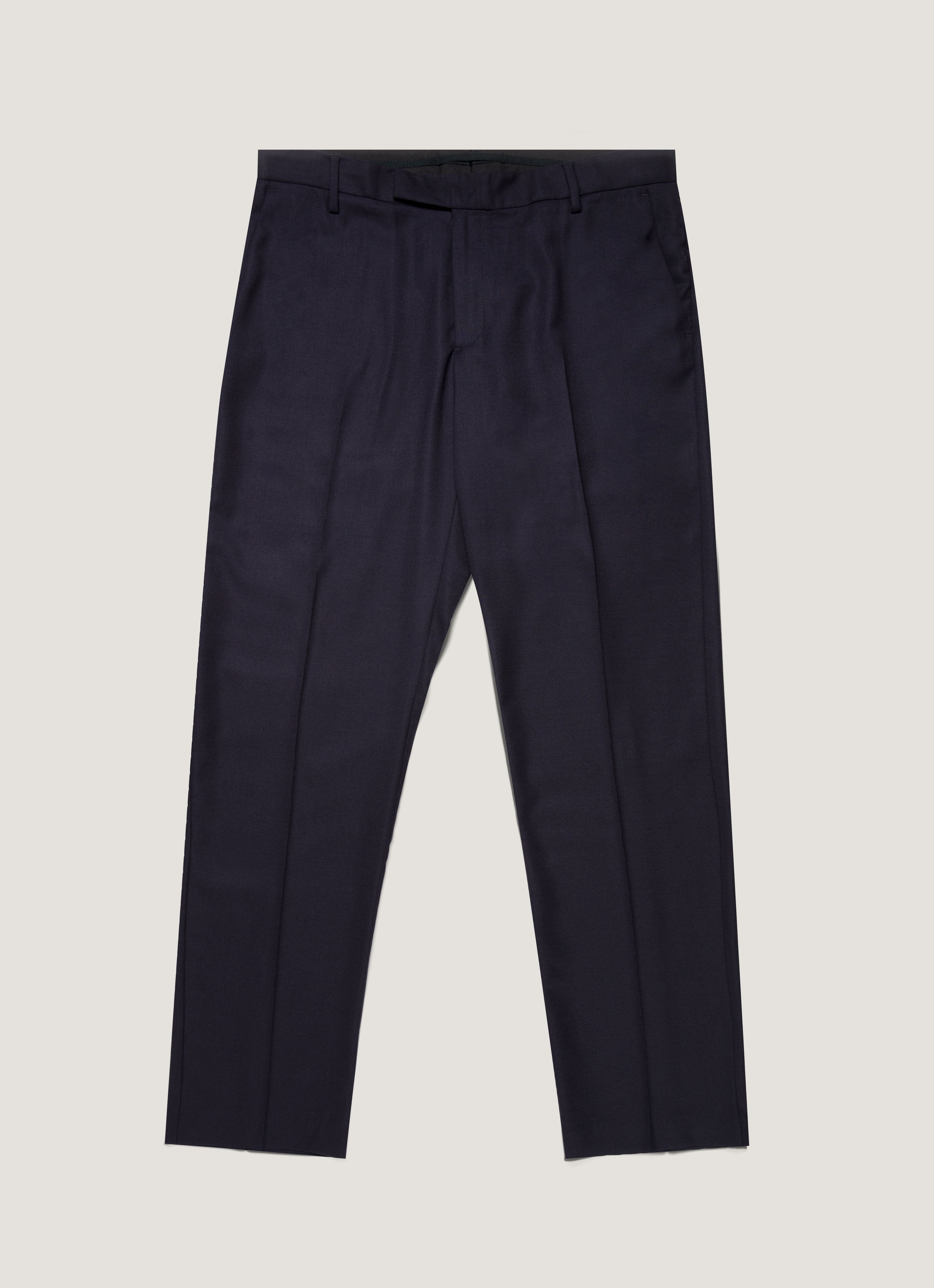 Men's Lightweight Travel Wool Trouser in Navy | Sunspel