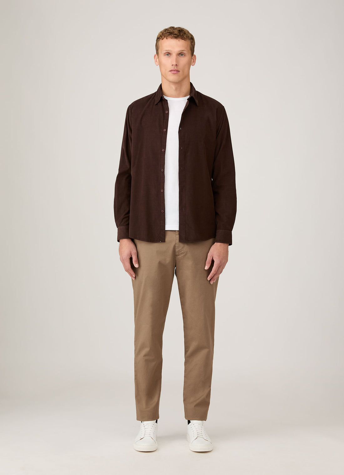 Men's Regular Fit Chino in Dark Stone