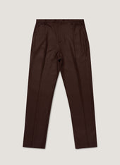Men's Boiled Wool Trouser in Truffle