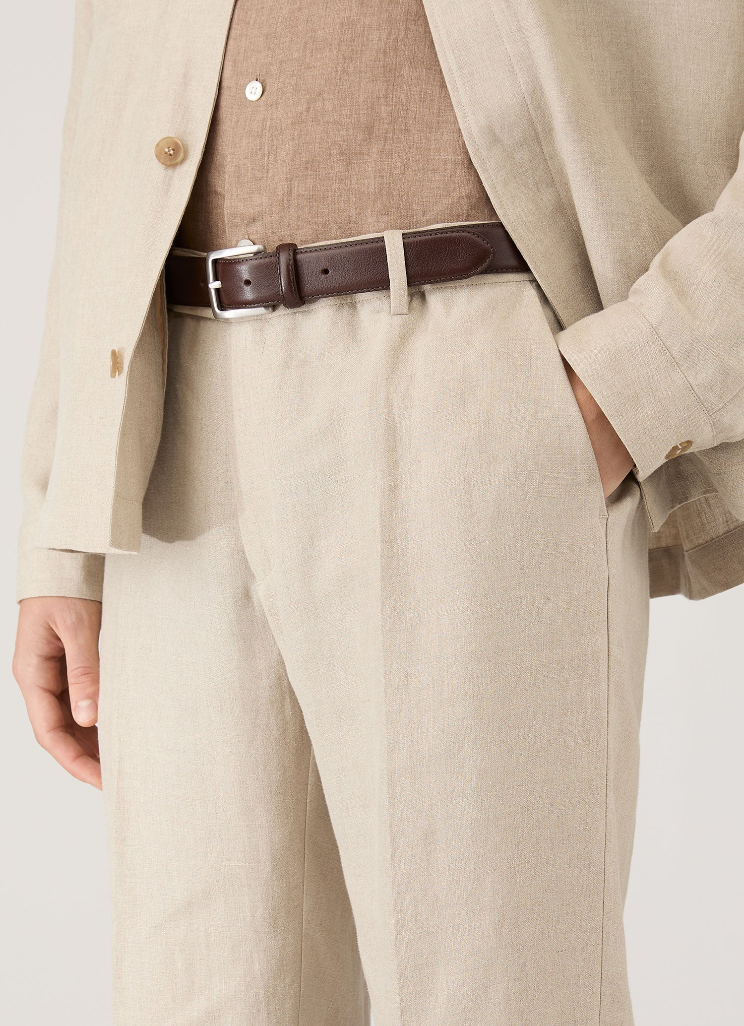 Men's Linen Trouser in Sand