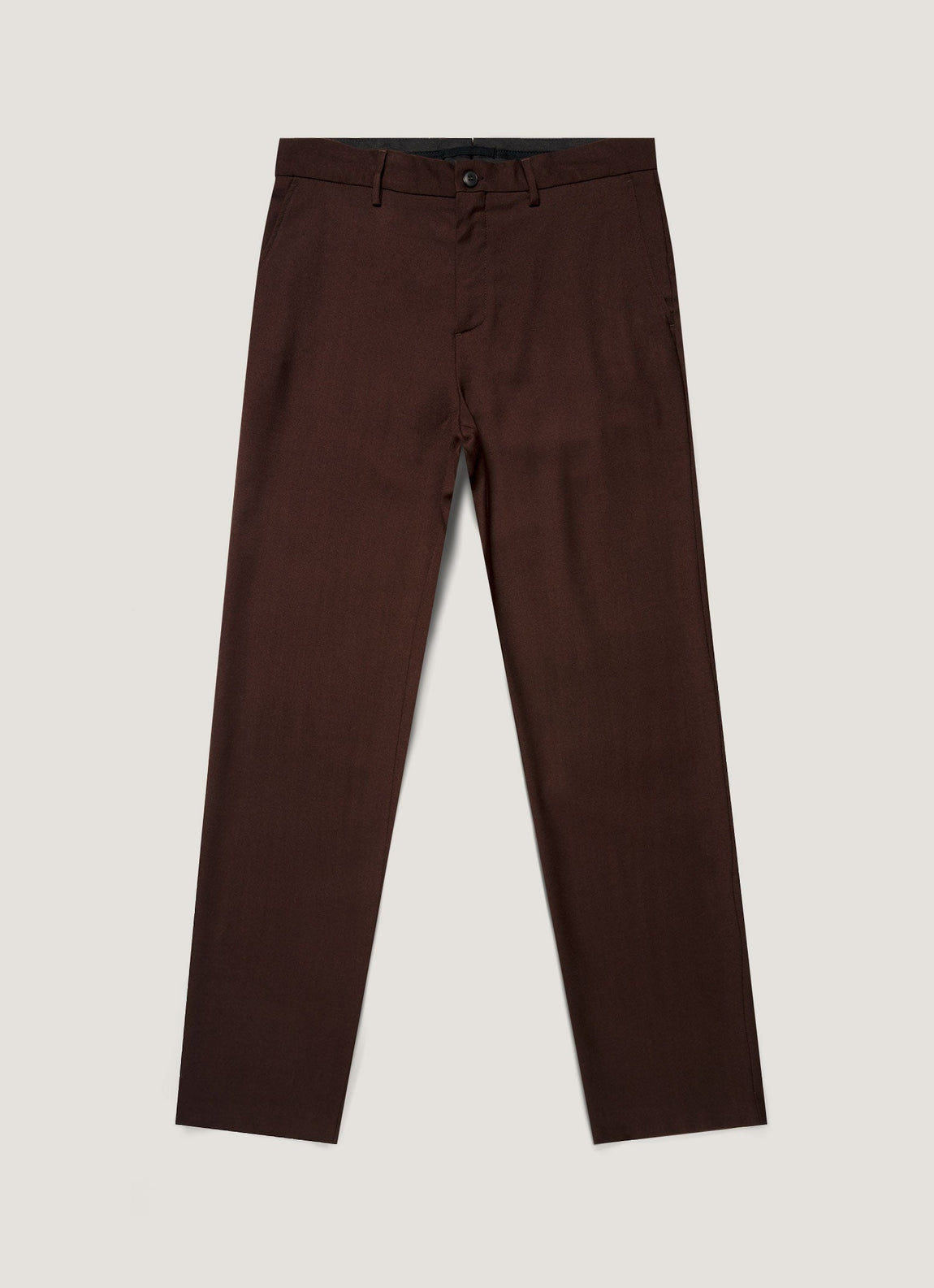 Men's Wool Twill Trouser in Dark Chocolate