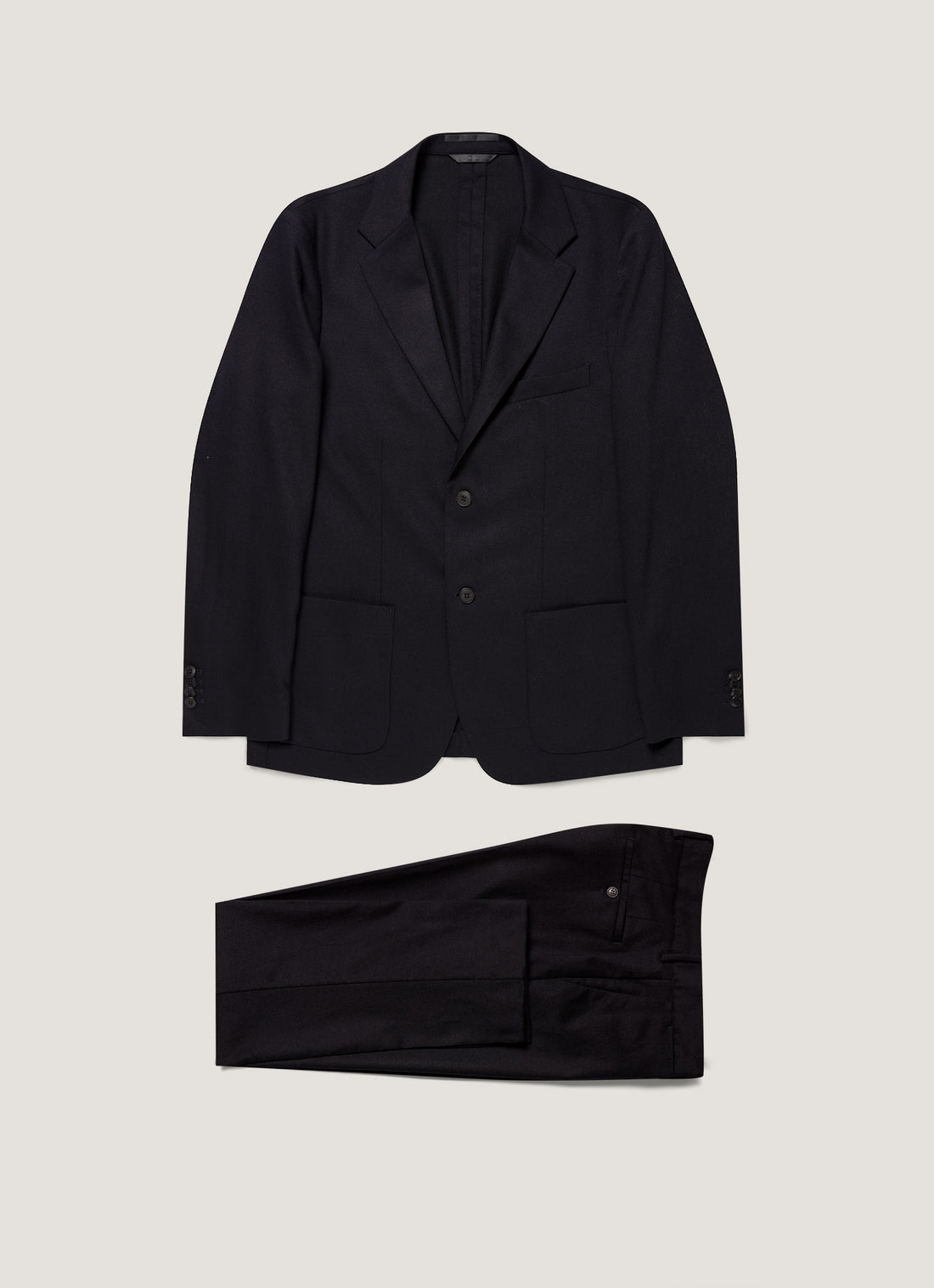 Wool Cashmere Flannel Two-Piece Suit