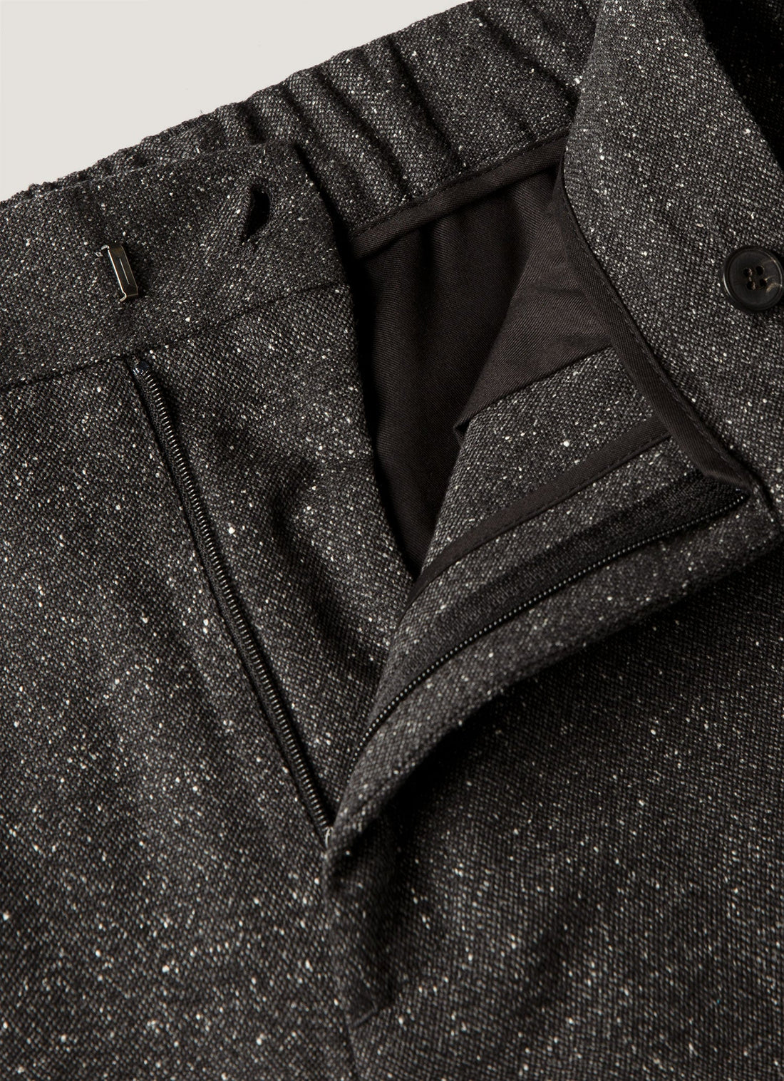 Men's Donegal Tweed Trouser in Anthracite Melange