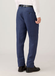 Men's Linen Trouser in Light Navy