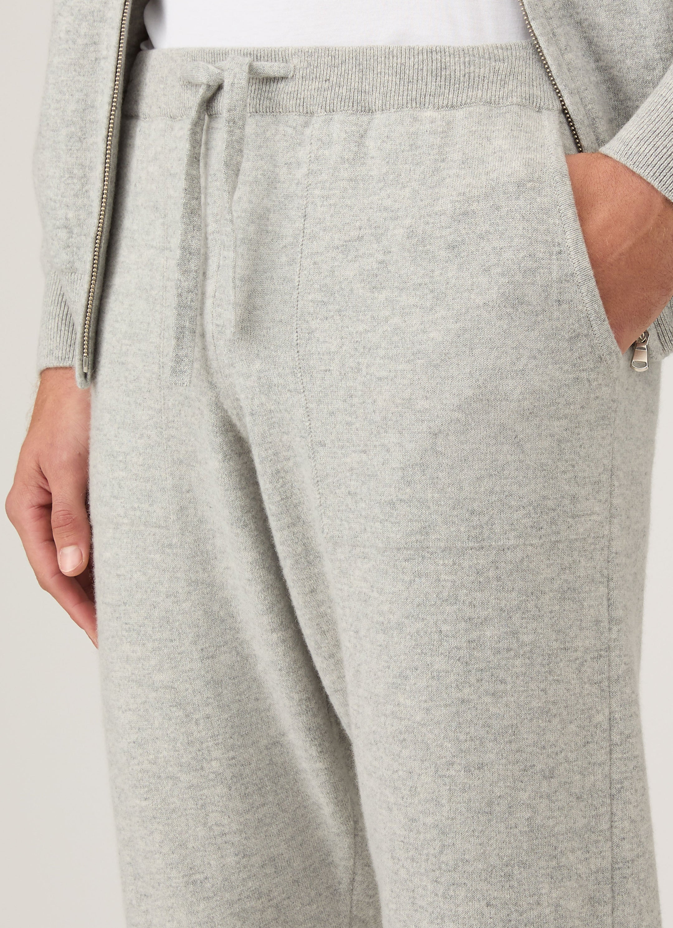 Men's Cashmere Lounge Pant in Grey Melange