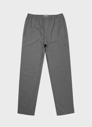 Men's Cotton Flannel Pyjama Set in Mid Grey Melange