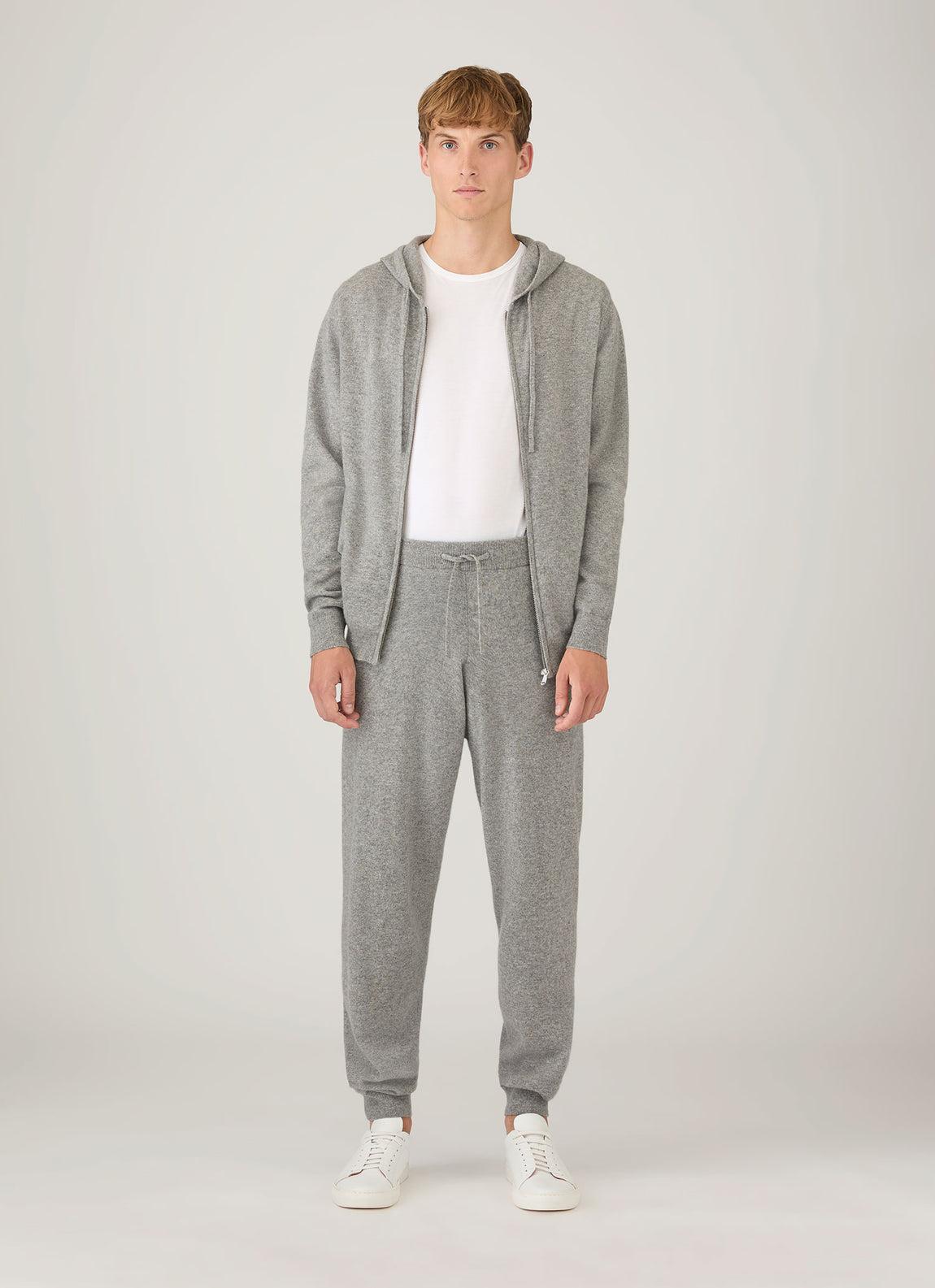 Men's Cashmere Lounge Pant in Grey Melange