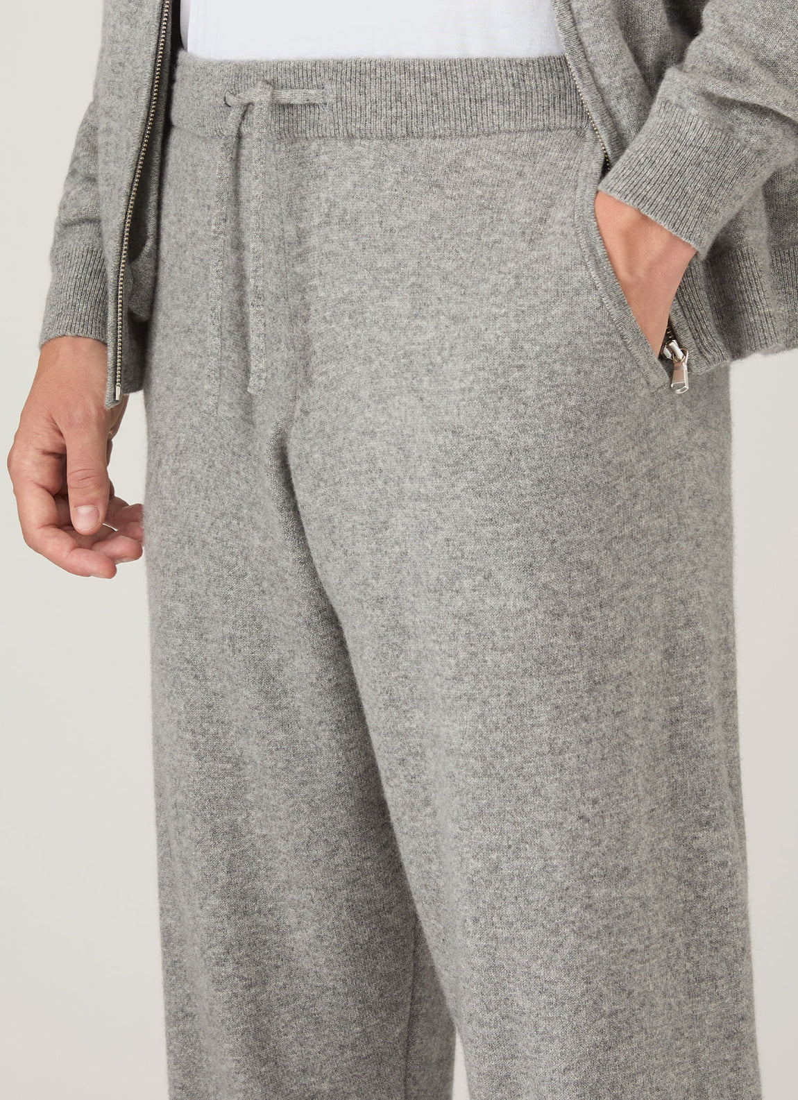 Men's Cashmere Lounge Pant in Grey Melange