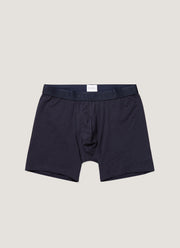 Men's Stretch Cotton Boxer Briefs in Navy