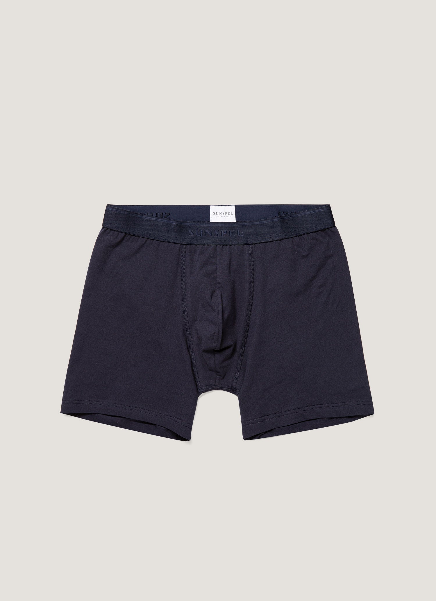 Men's Stretch Cotton Boxer Briefs in Navy