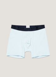 Men's Stretch Cotton Boxer Briefs in Light Blue