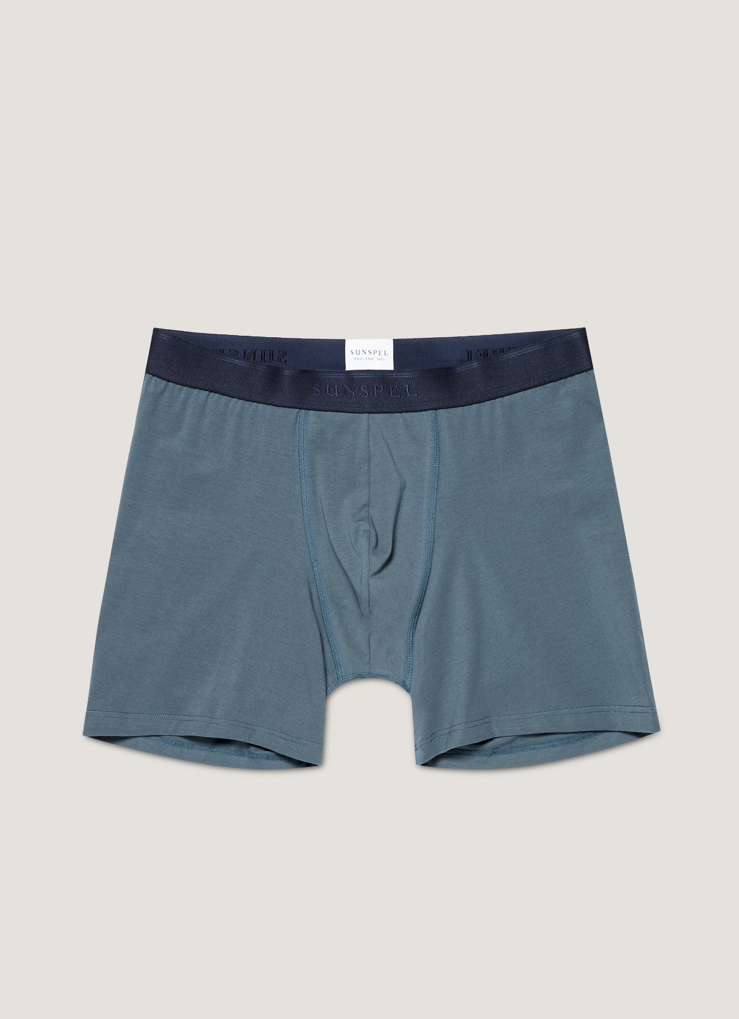 Men's Stretch Cotton Boxer Briefs in Dark Petrol