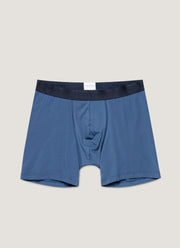 Men's Stretch Cotton Boxer Briefs in Atlantic Blue