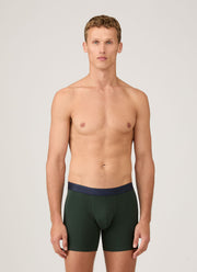 Men's Stretch Cotton Boxer Briefs in Seaweed
