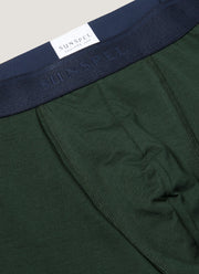 Men's Stretch Cotton Boxer Briefs in Seaweed