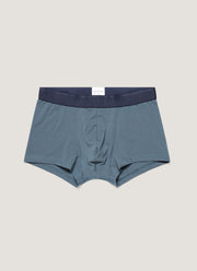 Men's Stretch Cotton Trunks in Dark Petrol