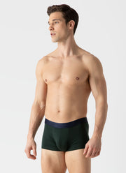 Men's Stretch Cotton Trunks in Seaweed