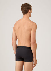 Men's Sea Island Cotton Trunks in Black